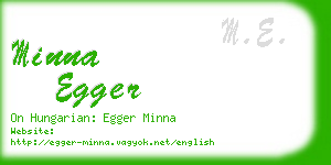 minna egger business card